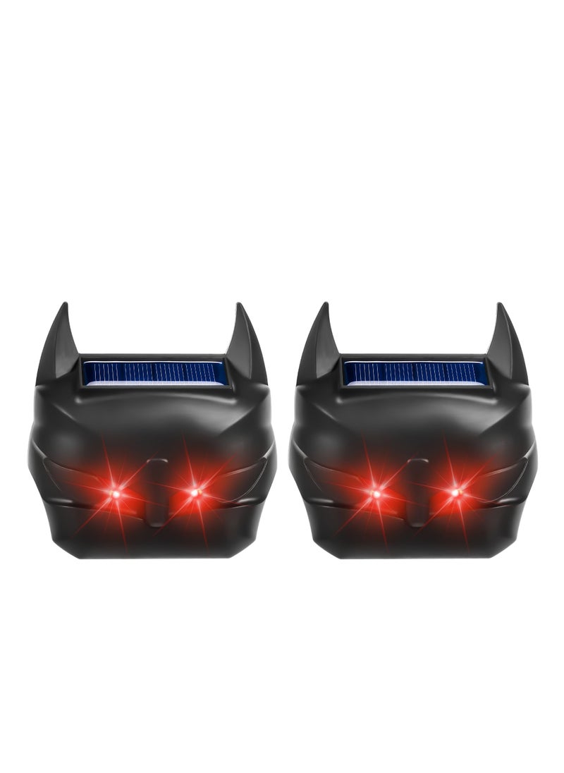 Generic Solar Powered Animal Repeller Predator Eye Animal Deterrent Devices with Red LED Lights Waterproof Skunk Deer Coyote Fox Rac Animal Repellent for Garden Yard Farm Chicken Coop (2 Pieces )  - Image 1