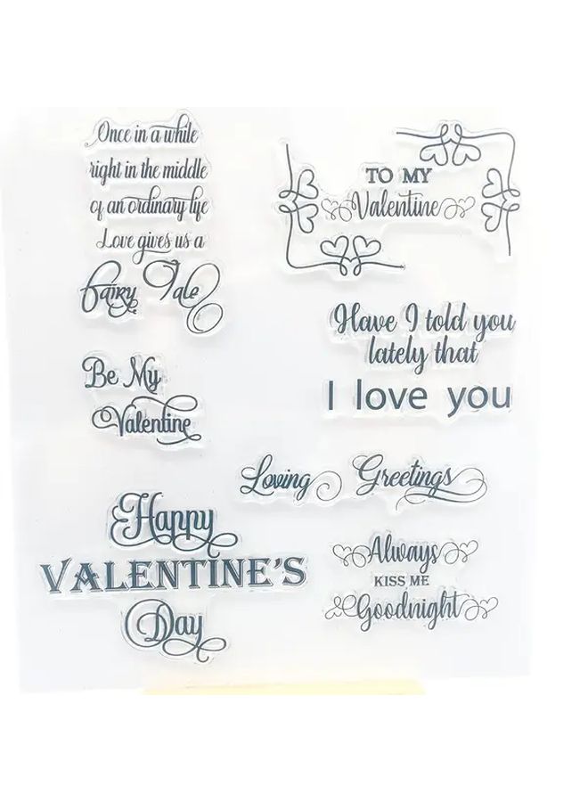 Transparent Stamp Valentine DIY Scrapbook Sticker Seal For Hand Account - Image 1