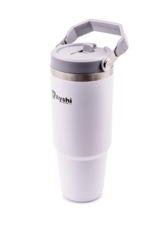 AYSHI Ayshi IceFlow Stainless Steel Water Jug with Straw, Vacuum Insulated Water Bottle for Home and Office, Reusable Tumbler with Straw Leakproof Flip  - Image 4