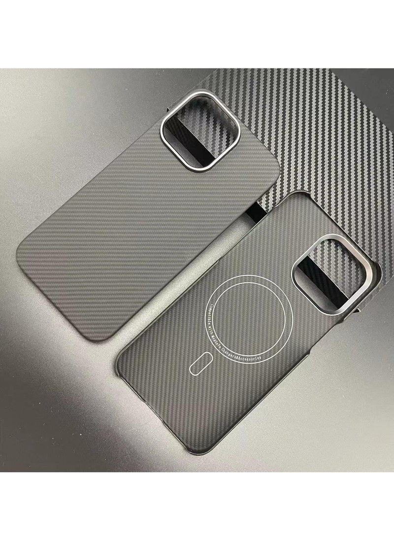General Carbon Fiber Magnetic Case Compatible with iPhone 16 Pro Max 2024, Cover Aramid Fiber Case Support Wireless Charges For iPhone 16 Pro Max  - Image 1
