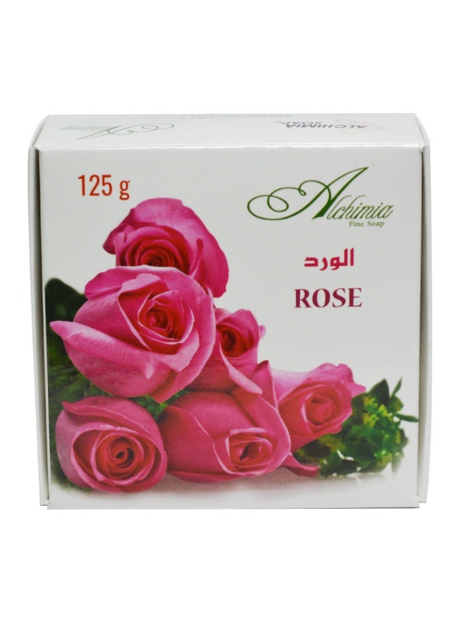 Alchimia Rose Soap Pink 125G | Luxury Italian Vegetable Soap with Elegant Floral Fragrance | Moisturizing Effect | Refreshing skincare experience | Suitable for all skin types - Image 3