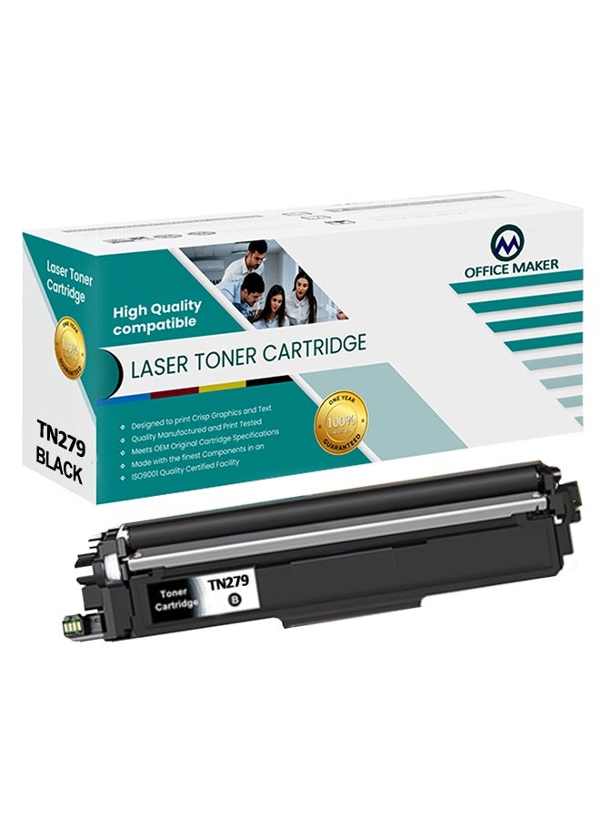 Office Maker TN279 black Compatible Toner Cartridge Replacement for TN-279 TN279 Use for Brother MFC-L3720CDW HL-L3220CW HL-L3280CDW DCP-L3520CDW DCP-L3560CDW MFC-L3760CDW MFC-L8390CDW (1*black) - Image 1