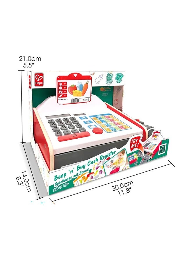 Hape Beep 'N' Buy Cash Register Machine Playset - Image 5