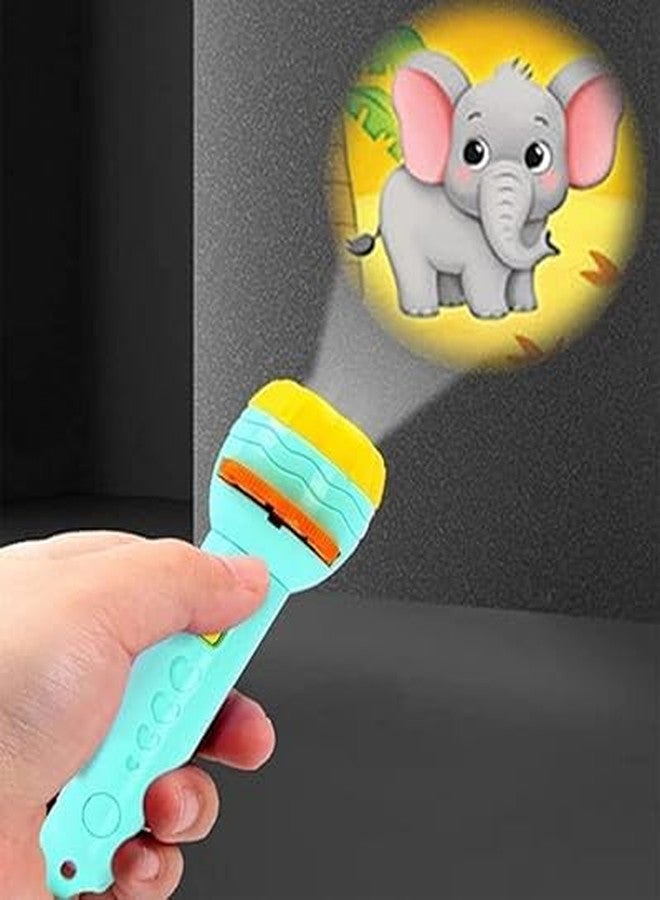 Gnanex Mini Projector Flash Light Torch Toy 24 Different Picture with 3 Slides Gives Clear Picture and Bright Colors Projection for 2 to 3 Year Kids - (Random Color - Multi) - Image 1