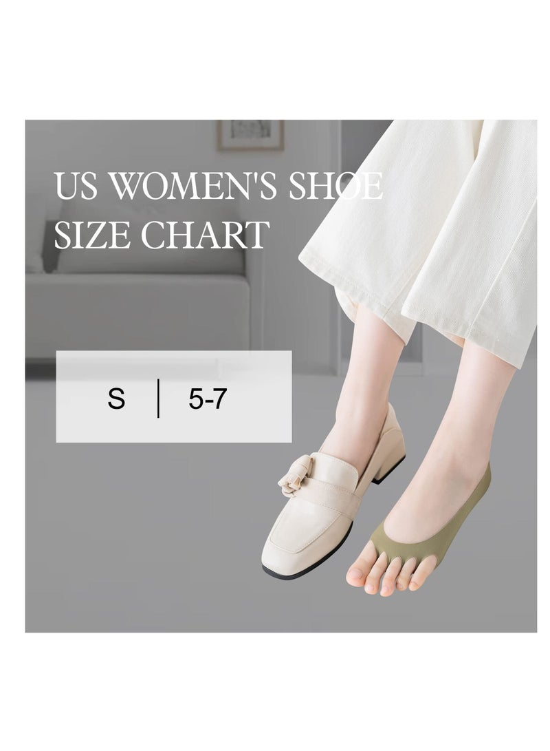 Y&D No Show Socks for Women Open Toe Breathable Split 5 Finger Invisible Summer 9Pairs - Image 5