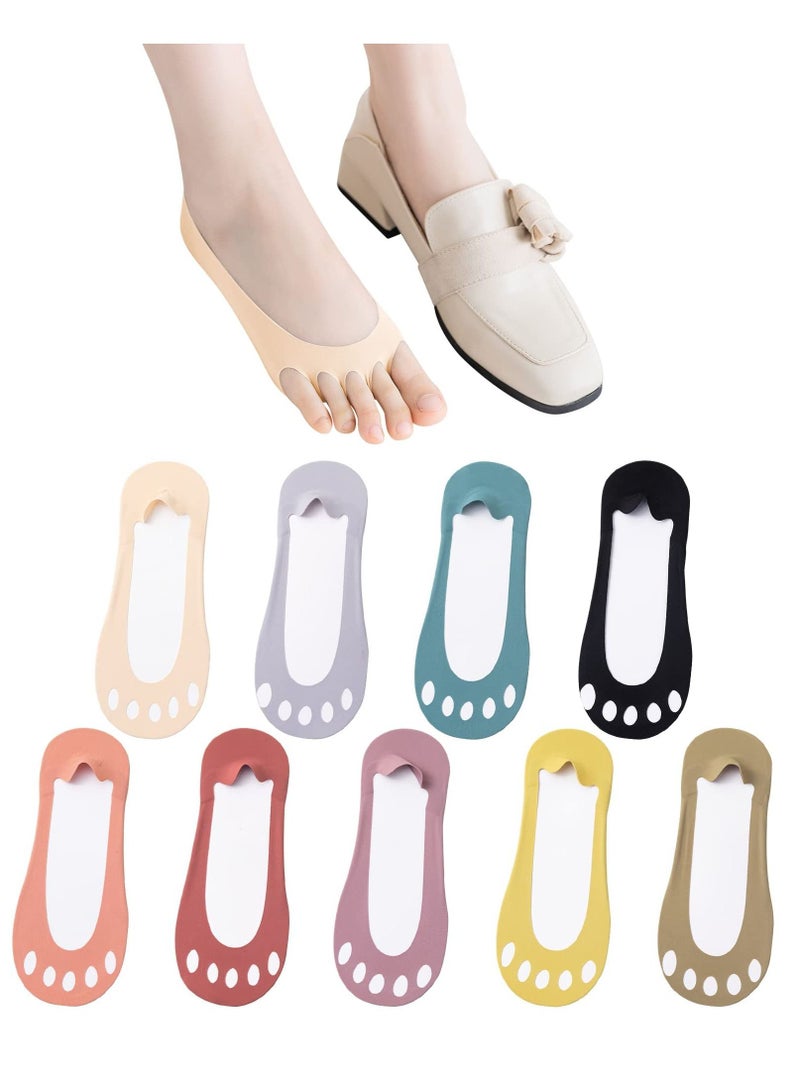 Y&D No Show Socks for Women Open Toe Breathable Split 5 Finger Invisible Summer 9Pairs - Image 1
