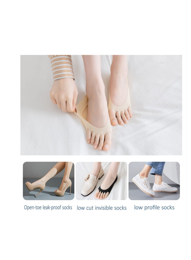 Y&D No Show Socks for Women Open Toe Breathable Split 5 Finger Invisible Summer 9Pairs - Image 2