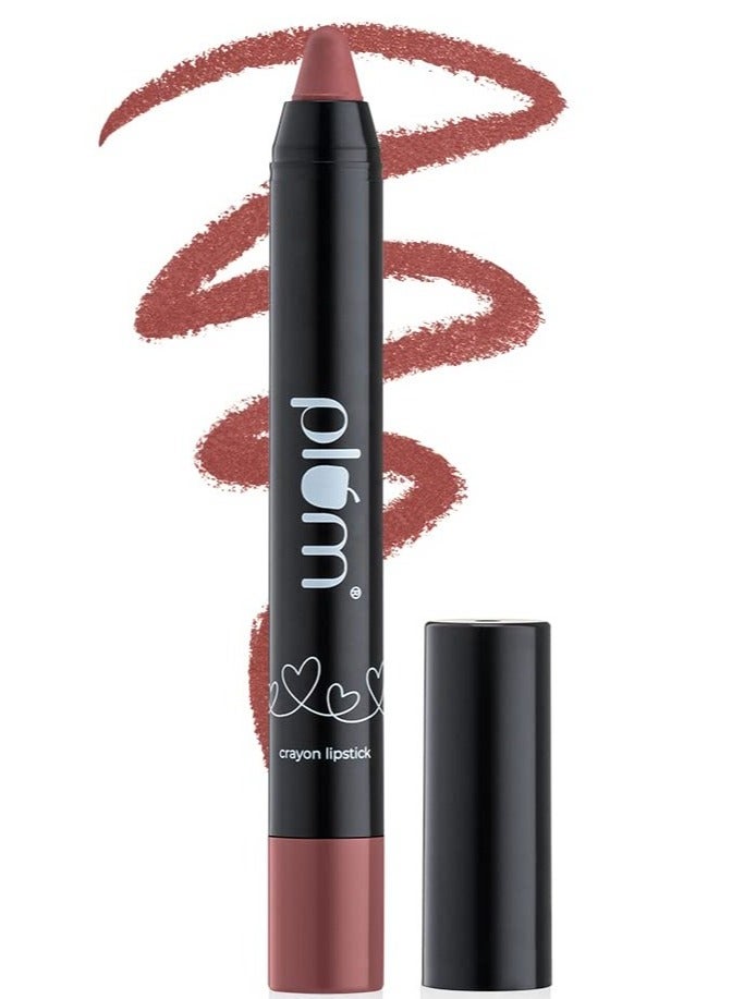 Plum Lipstick Ceramides   Hyaluronic Acid   Airbrushed Finish  Long Lasting  100% Vegan and Cruelty Free  124 Mauve Pink - Image 1