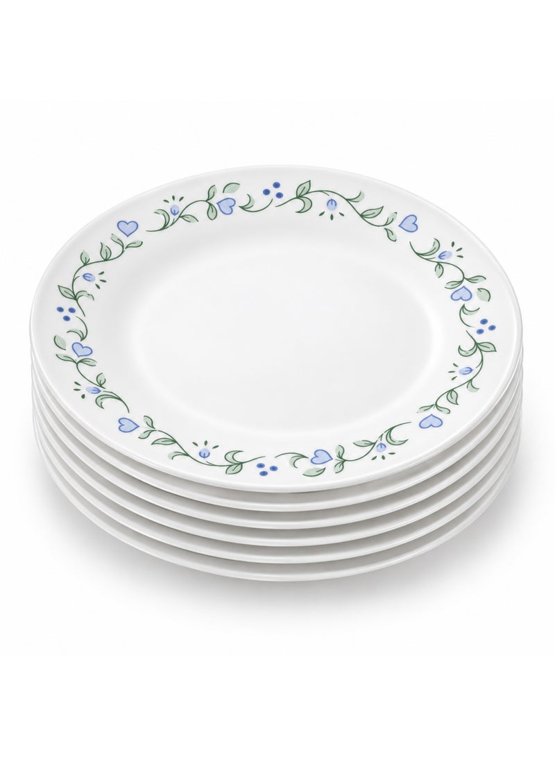 كوريل Corelle Country Cottage أطباق صغيرة 6.75 بوصة، طقم 6 قطع، من زجاج Vitrelle، خفيفة الوزن ومقاومة للتكسر والتشقق، آمنة لغسالة الصحون والميكروويف - Image 1