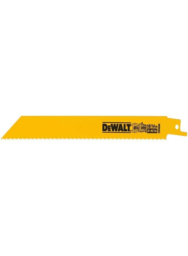 DEWALT Reciprocating Saw Blades, Straight Back, 8-Inch, 10/14 TPI, 5-Pack (DW4846)