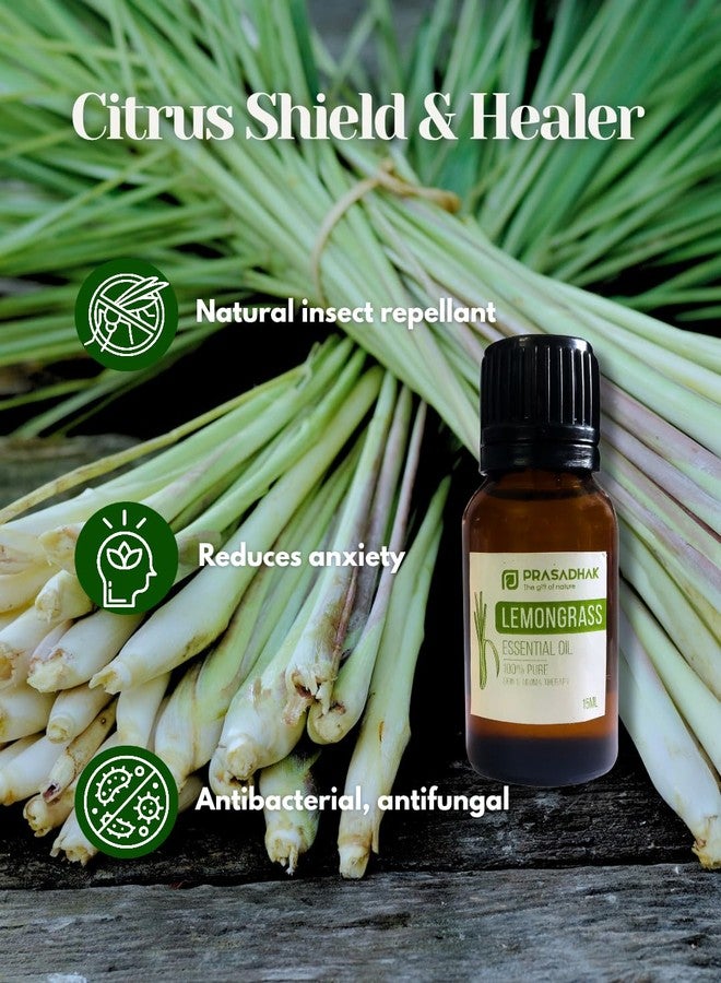 PRASADHAK Lemongrass Essential Oil | 100% Pure And Natural | 15 ml - Image 3