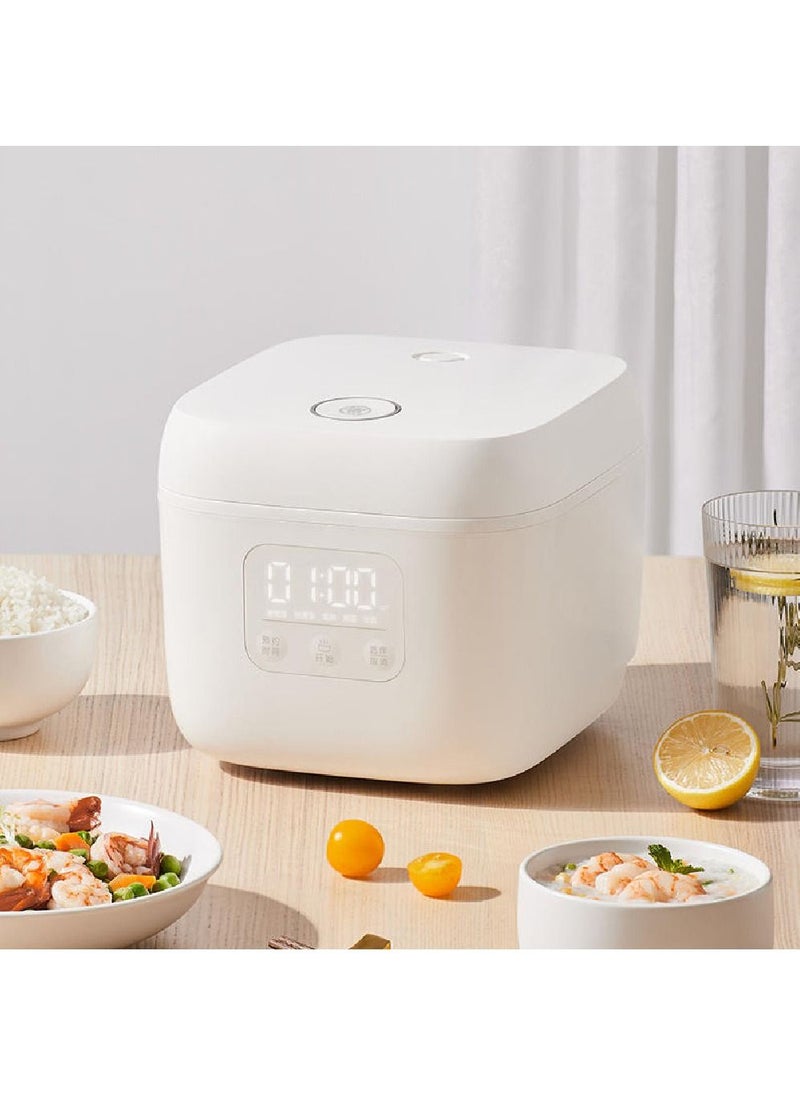 Zhiwuzhu - Zhiwuzhu Smart Small Rice Cooker ZCDQ055 Powerful and Compact with 1.6L Capacity, 400W Firepower, Non-Stick Coating, and APP Smart Linkage  - White - Image 1