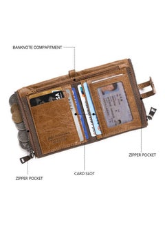 NIBEMINENT Retro Leather Wallet Brown  - Image 2