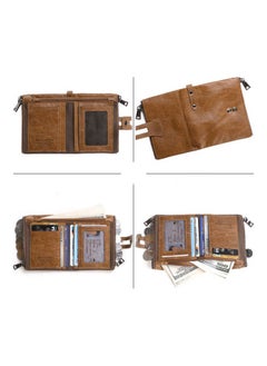 NIBEMINENT Retro Leather Wallet Brown  - Image 4