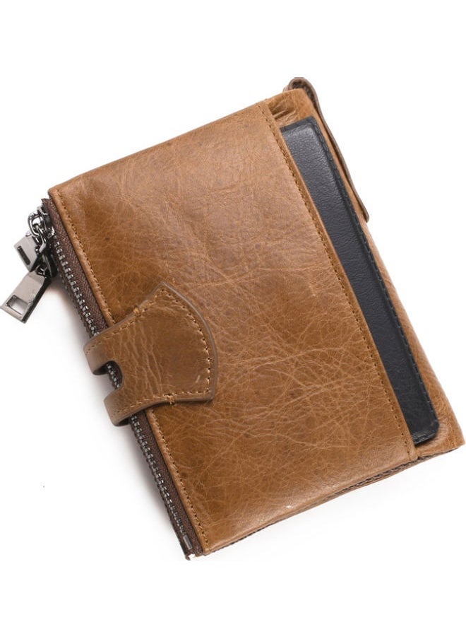 NIBEMINENT - Retro Leather Wallet Brown - Image 1