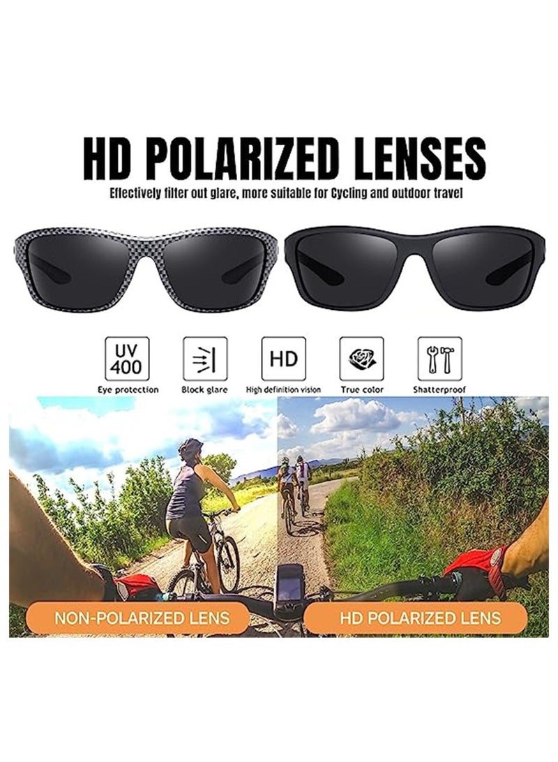 KASTWAVE Polarized Sunglasses 2Pcs Trendy Sport Polarized Colorful Film Series Glasses Dustproof Mirror Cycling Mirror for Men Fishing Cycling Baseball Running Driving Sun Glasses 100% UV Protection - Image 4