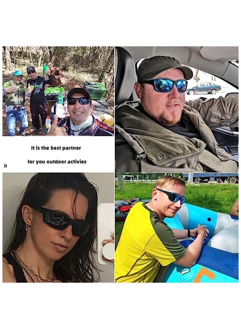 KASTWAVE Polarized Sunglasses 2Pcs Trendy Sport Polarized Colorful Film Series Glasses Dustproof Mirror Cycling Mirror for Men Fishing Cycling Baseball Running Driving Sun Glasses 100% UV Protection - Image 5