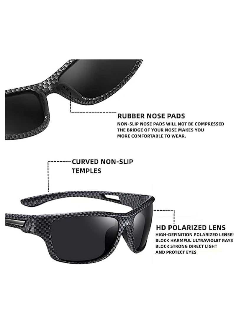 KASTWAVE Polarized Sunglasses 2Pcs Trendy Sport Polarized Colorful Film Series Glasses Dustproof Mirror Cycling Mirror for Men Fishing Cycling Baseball Running Driving Sun Glasses 100% UV Protection - Image 3