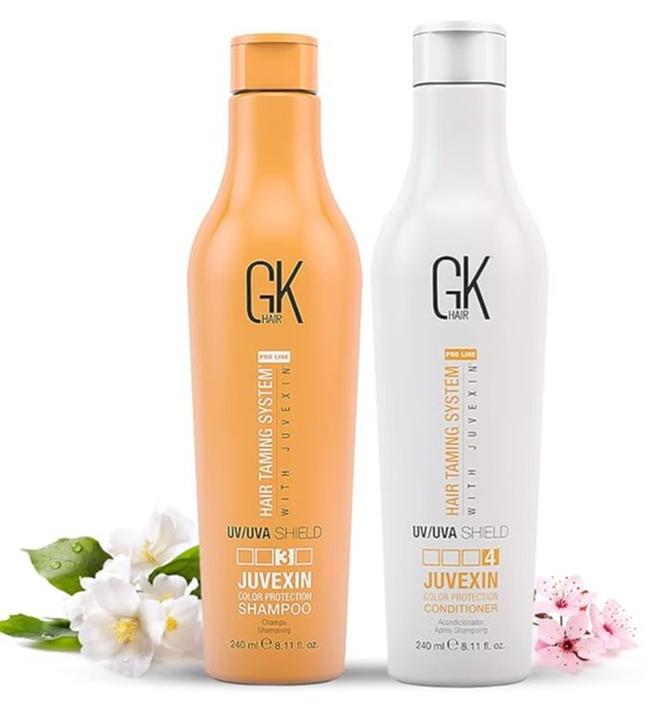 GK Hair Shield Shampoo and Conditioner Sets (8.11 Fl Oz/240ml) Deep Cleansing Moisturizing Heat Shield Protection for Color Treated Dry Damaged Curly Frizzy Hair Sulfate Free - Image 1