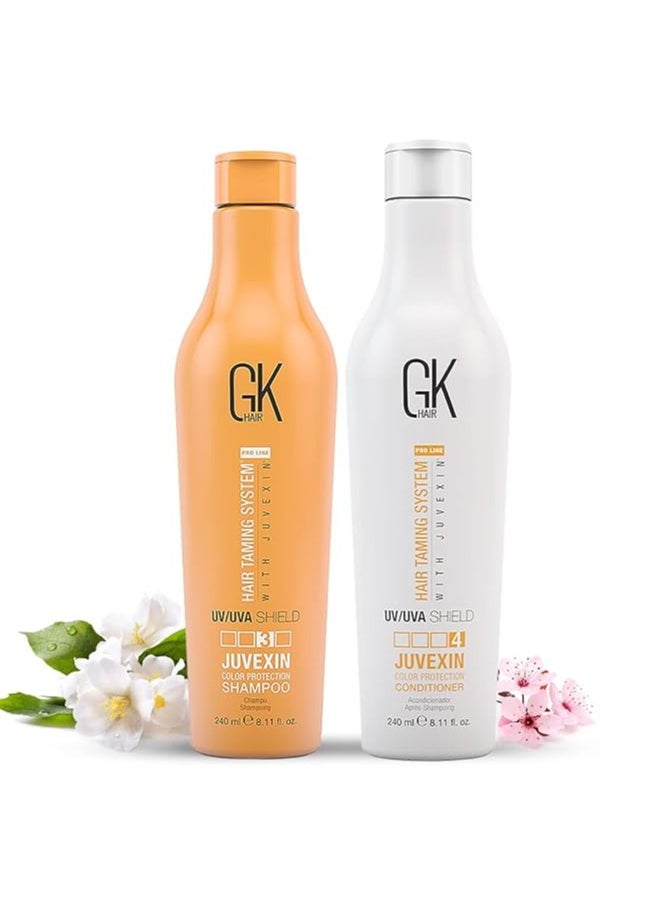 GK Hair Shield Shampoo and Conditioner Sets (8.11 Fl Oz/240ml) Deep Cleansing Moisturizing Heat Shield Protection for Color Treated Dry Damaged Curly Frizzy Hair Sulfate Free  - Image 1