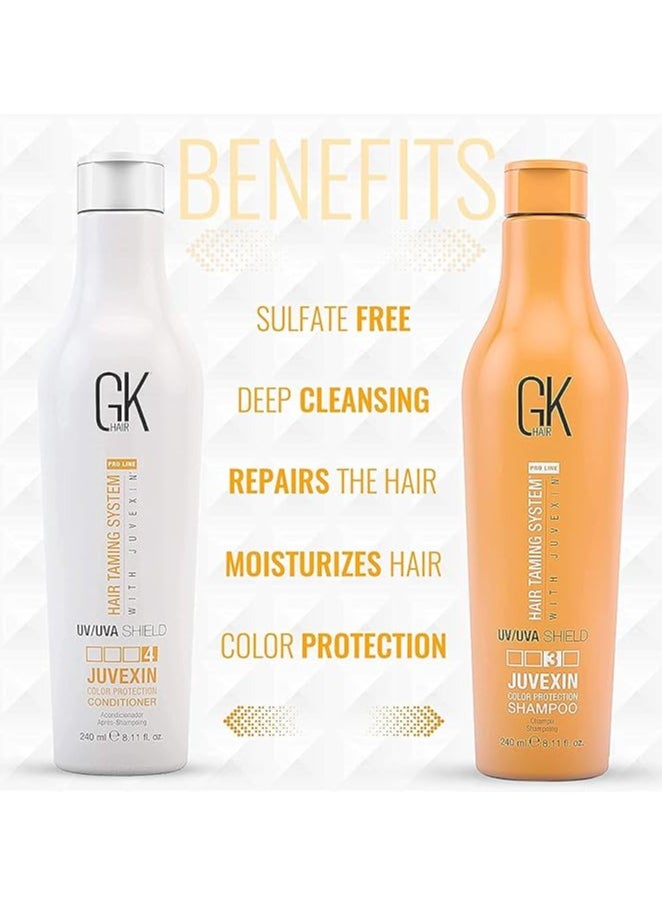 GK Hair Shield Shampoo and Conditioner Sets (8.11 Fl Oz/240ml) Deep Cleansing Moisturizing Heat Shield Protection for Color Treated Dry Damaged Curly Frizzy Hair Sulfate Free  - Image 2