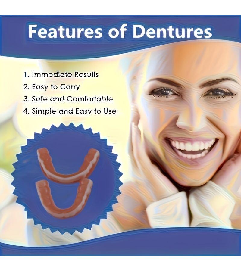 2026 Newly Upgraded Comfortable White Dentures Natural Appearance Dance Daily Use Safe Design - Image 2