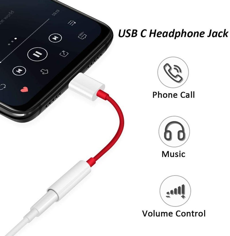 AUGEN by VisionsIndia Type C to 3.5 mm Jack Audio Connector, Headphones Jack Converter Audio Adapter for OnePlus 8T/8/7/7 Pro / 1+6/1+6T and All Pro Devices (Pack of 1) (3.5mm Audio Jack) - Image 2