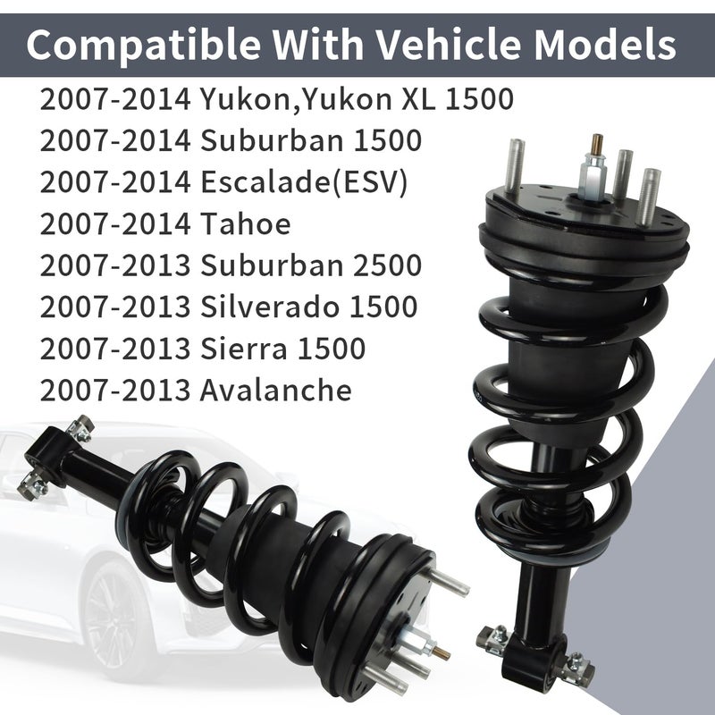 chsuatuo Rear Air Shock Absorbers Compatible with 2015-2020 Cadillac Escalade ESV Chevy Tahoe Suburba GMC Yukon XL, OE Replacement 23151122 23267007 23290661 - Image 4