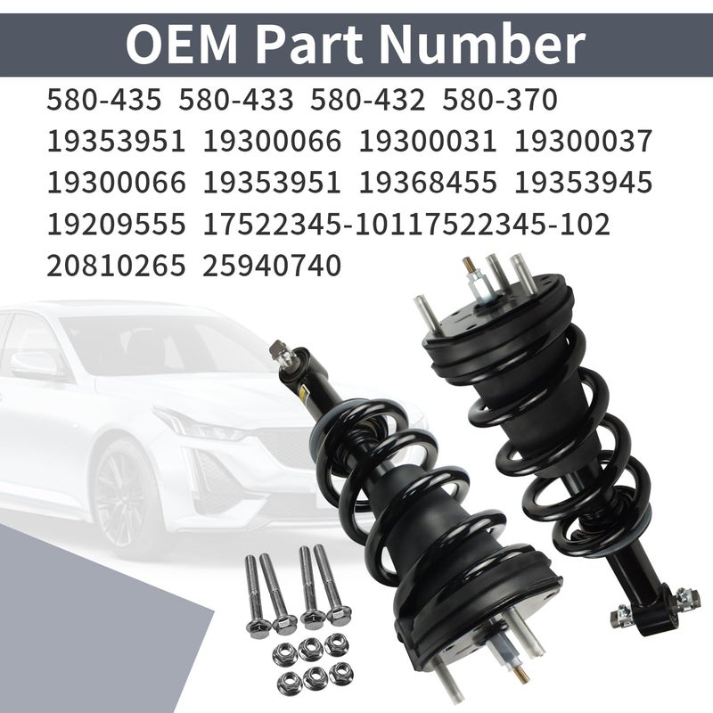 chsuatuo Rear Air Shock Absorbers Compatible with 2015-2020 Cadillac Escalade ESV Chevy Tahoe Suburba GMC Yukon XL, OE Replacement 23151122 23267007 23290661 - Image 3
