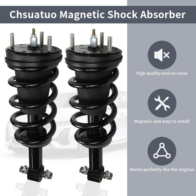chsuatuo Rear Air Shock Absorbers Compatible with 2015-2020 Cadillac Escalade ESV Chevy Tahoe Suburba GMC Yukon XL, OE Replacement 23151122 23267007 23290661 - Image 5