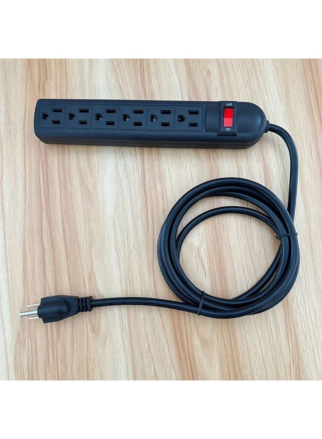 2M Surge Protector Power Strip 6 Outlet 900J 6 Hole Cable Management Extension Cord - Image 4