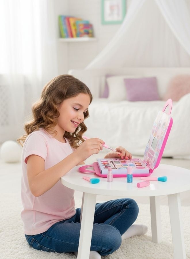 ZEESQUARE Kids Makeup Kit for Girls – Non-Toxic Washable Cosmetic Toy Set, Pretend Play Beauty Kit with Lip Gloss, Eyeshadow, Nail Polish & Accessories – Perfect Princess Gift - Image 2