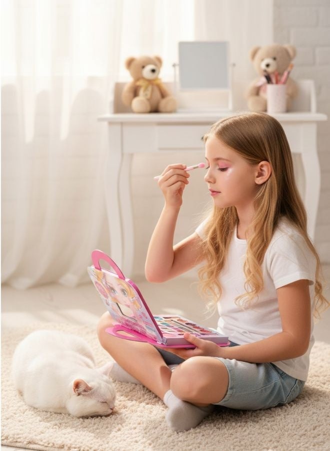ZEESQUARE Kids Makeup Kit for Girls – Non-Toxic Washable Cosmetic Toy Set, Pretend Play Beauty Kit with Lip Gloss, Eyeshadow, Nail Polish & Accessories – Perfect Princess Gift - Image 3
