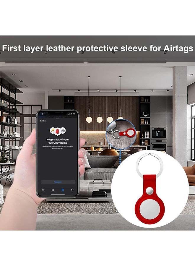 Rock Pow Leather Protective Sleeve For Airtags - Image 4