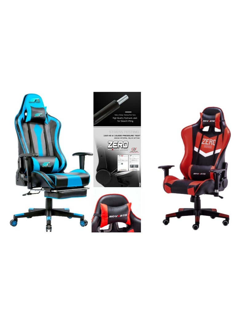 جالاكسي ديزاين كرسي مكتب قابل للتعديل من تصميم جالاكسي – قابل لتعديل الارتفاع ومسند الظهر، مزود بمسند للرأس ومسند للظهر، ومساند ذراعين ثابتة ومبطنة، مع إمكانية الإمالة حتى 170 درجة - Image 2