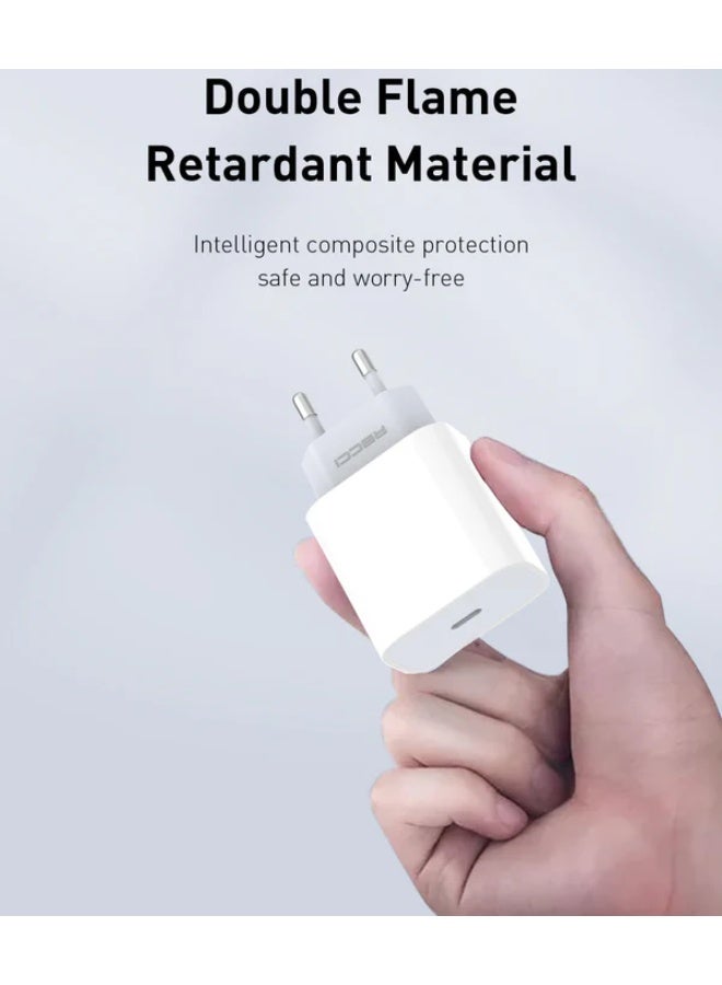 Recci RTC-P01E 20W PD Wall Charger – Ultra-Fast and Safe Charging for Smartphones - Image 5
