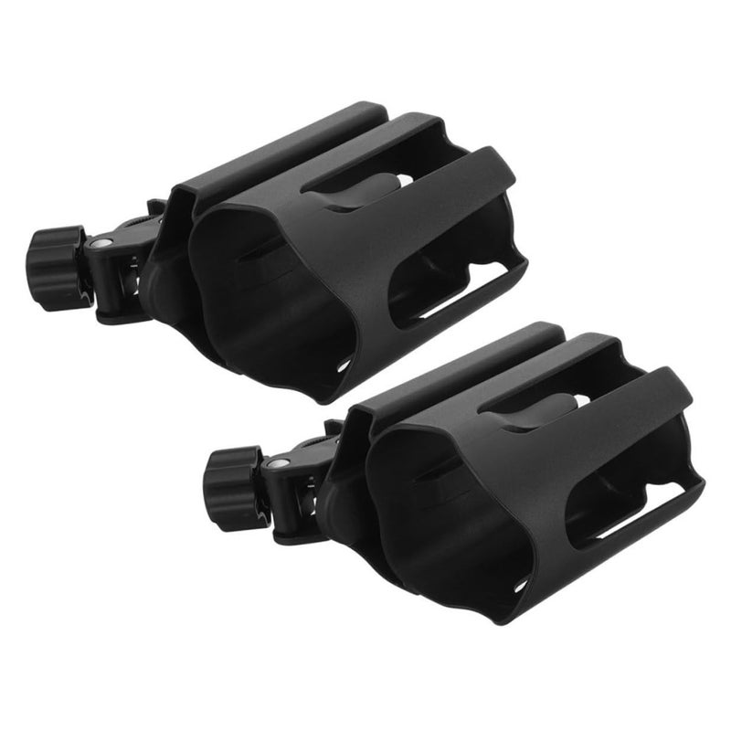 Universal Cup Holder With Phone Storage 2 Pack Adjustable For Stroller Wheelchair Bike - Image 2