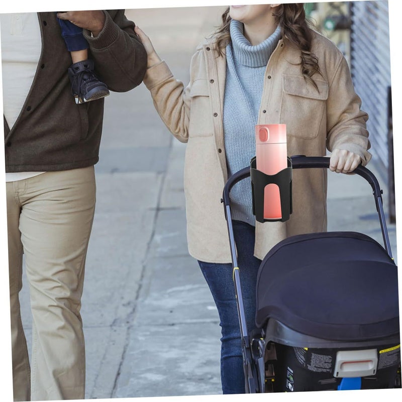 Universal Cup Holder With Phone Storage 2 Pack Adjustable For Stroller Wheelchair Bike - Image 5