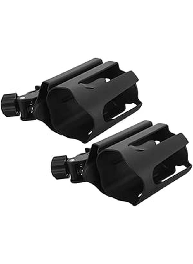 Universal Cup Holder With Phone Storage 2 Pack Adjustable For Stroller Wheelchair Bike - Image 1