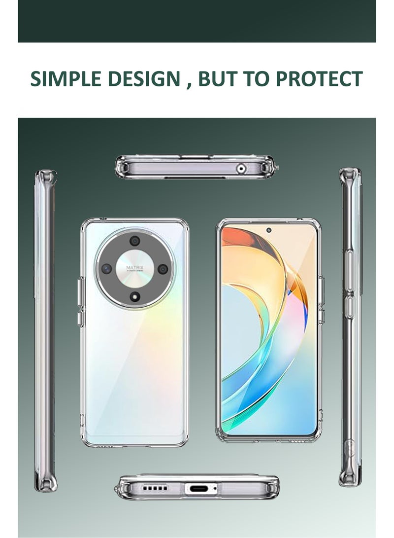 My Choice غطاء حماية خلفي من السيليكون الشفاف المرن الناعم لهاتف Honor X9B - شفاف - Image 2