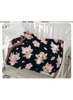 General Baby and children's cartoon flannel thin blanket (warm and comfortable, suitable for sleep, games) 70cm*100cm - 726  - Image 2