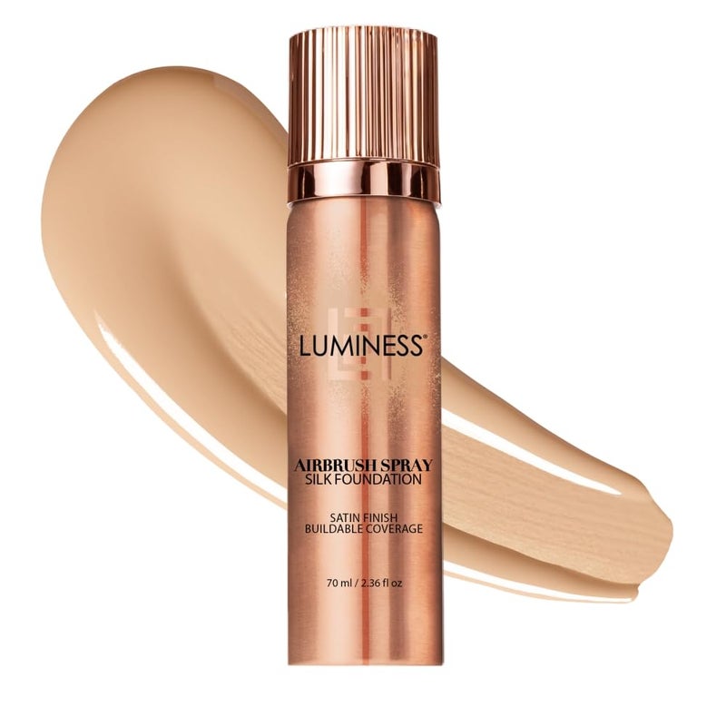 LUMINESS Silk Airbrush Spray Foundation - Full Coverage Foundation - Formula Hydrates & Moisturizes with Hyaluronic Acid, Aloe Vera & Hydrolyzed Silk (Shade - Fair) - Image 1