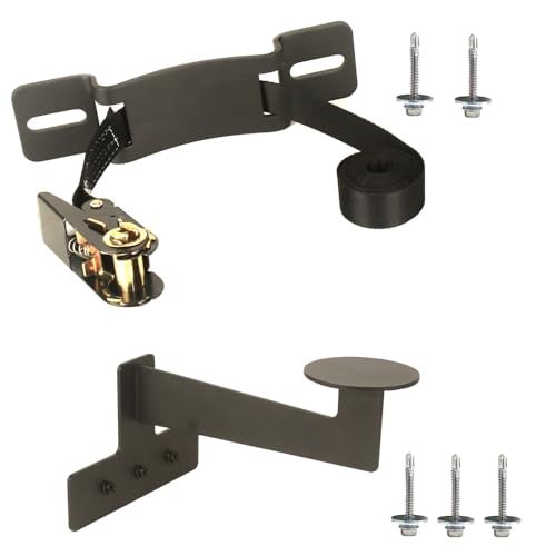 MROUDELUO RV Propane Tank Cylinder Rack and Trailers Secure Exchange Propane Cylinder Mount for Campers, Trailers & Outdoor Use (Fits Standard 20-30lb Tanks) (Black with Bottom Bracket) - Image 4