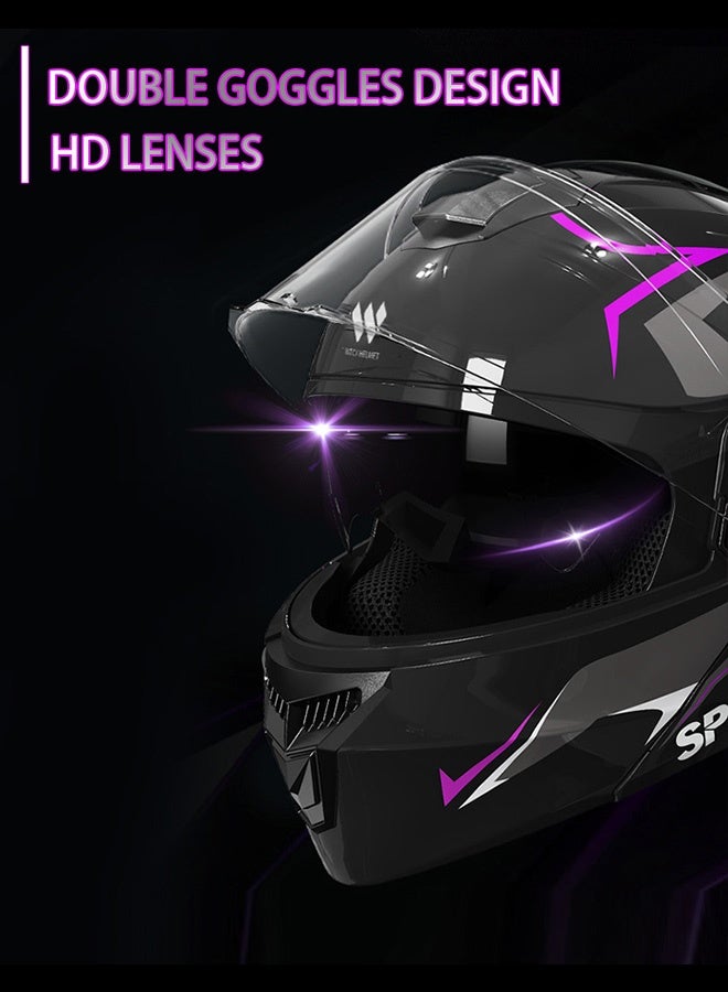 Generic Dual-goggles design Motorcycle flip up helmet ABS material DOT  - Image 4