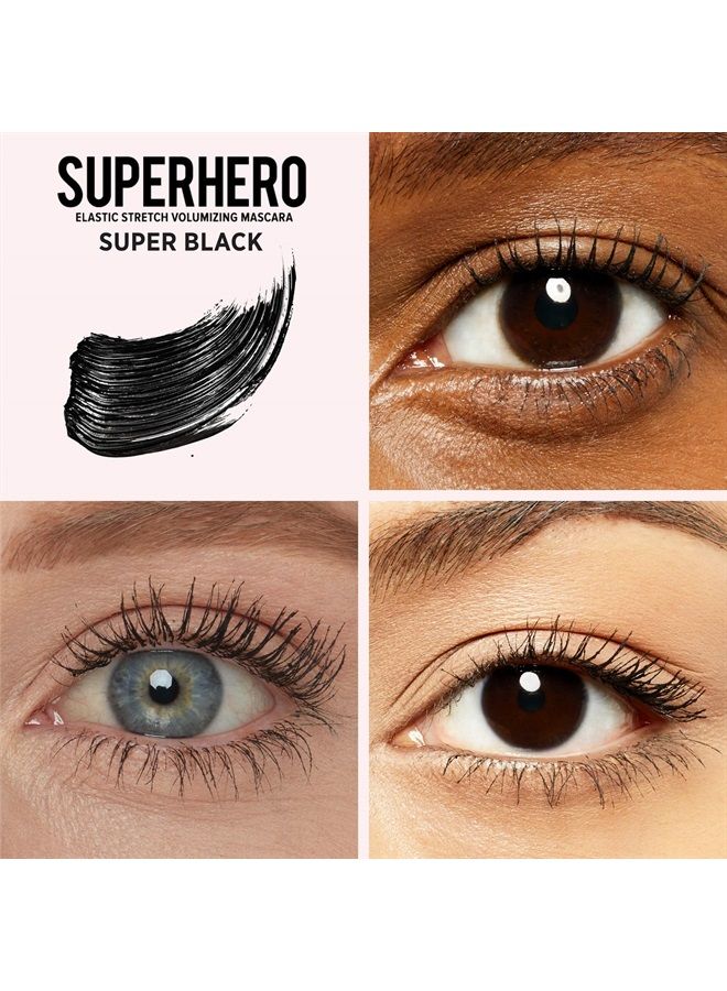 IT COSMETICS Superhero Mascara, Super Black - Travel Size - Elastic Stretch Volumizing & Lengthening Mascara - Lifts, Separates & Conditions Lashes - With Collagen, Biotin & Peptides - 0.17 fl oz - Image 2