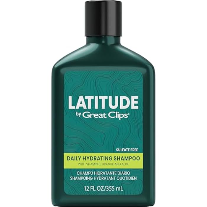 GREAT CLIPS LATITUDE Daily Hydrating Shampoo | Men's Shampoo that Promotes Full + Healthy Hair | For All Hair Types | 12oz | Packaging May Vary - Image 1