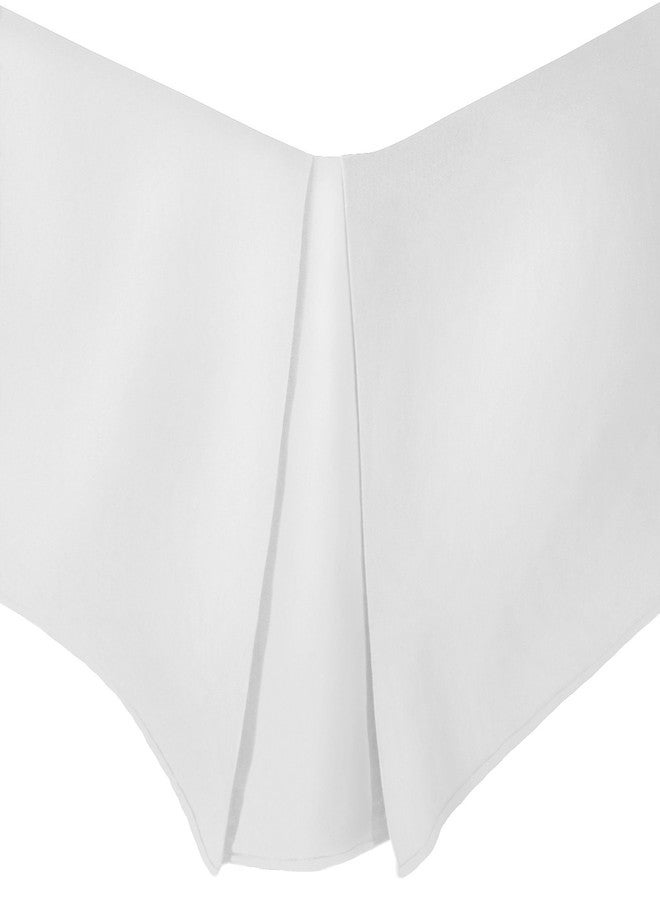 Superior 100% Brushed Microfiber Pleated Bed Skirt, King, White - Image 4