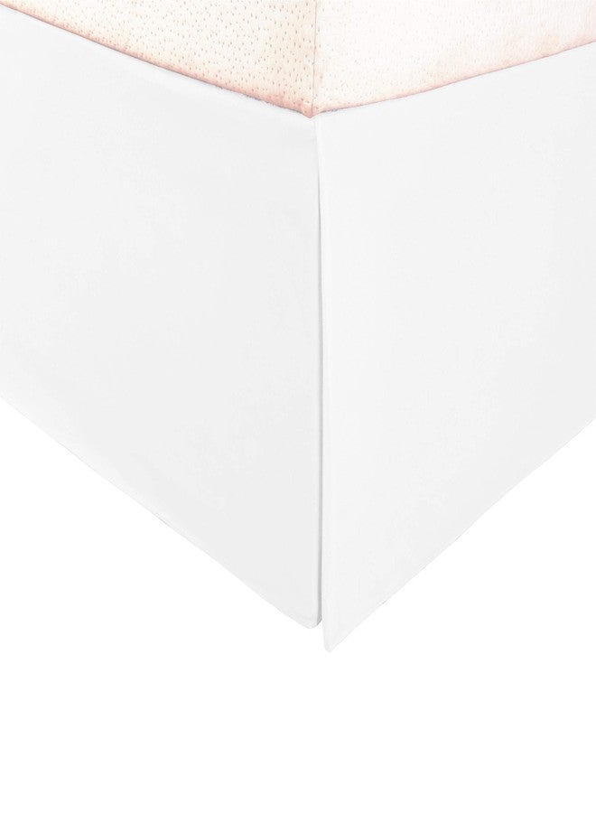 Superior 100% Brushed Microfiber Pleated Bed Skirt, King, White - Image 1