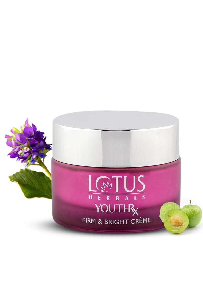 LOTUS HERBALS Lotus Herbals YouthRx Firm and Bright Cream SPF 20 PA+++  Bakuchiol Retinol and Vitamin C  Anti Ageing and Brightening 50g - Image 1