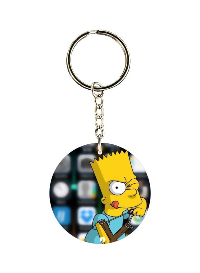 Double Side Cartoon Printed Keychain